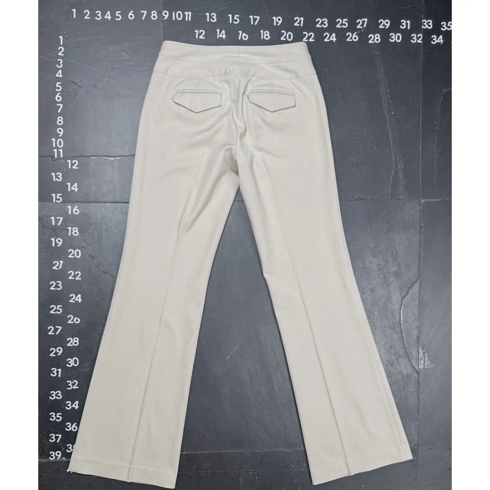 Express Editor Beige Flare Leg Dress Pants Express