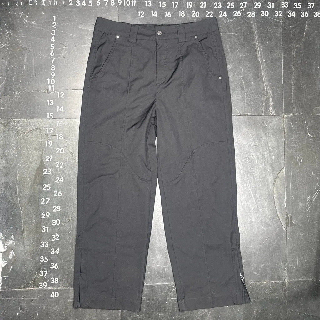 Zara Black Technical Utility Pants with Ankle Zips Size 32 Zara