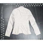 Calvin Klein Single Button Cotton Stretch Blazer Off-White Calvin Klein