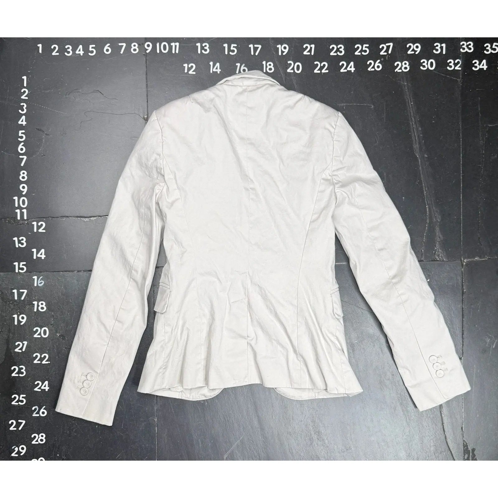 Calvin Klein Single Button Cotton Stretch Blazer Off-White Calvin Klein