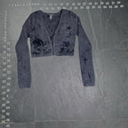 Forever 21 Fuzzy Knit Cropped Open Front Cardigan in Charcoal Grey Forever 21