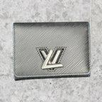 Louis Vuitton Noir Epi Leather Twist Compact Trifold Wallet Louis Vuitton