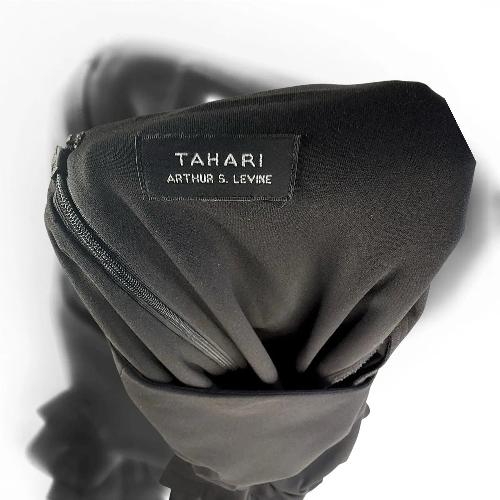 Tahari Arthur S. Levine Black V-Neck Tiered Bell Sleeve Shift Dress Tahari