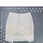 Arynk White Layered Curved Hem Mini Skirt Size M Arynk