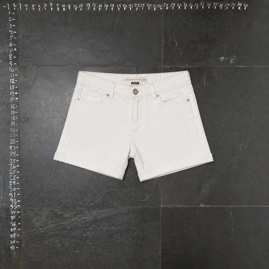 American Eagle Stretch White Denim Cuffed Shorts Size 0 American Eagle