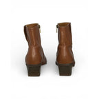 Franco Sarto Women's Cognac Leather Pointed Toe Ankle Booties Franco Sarto