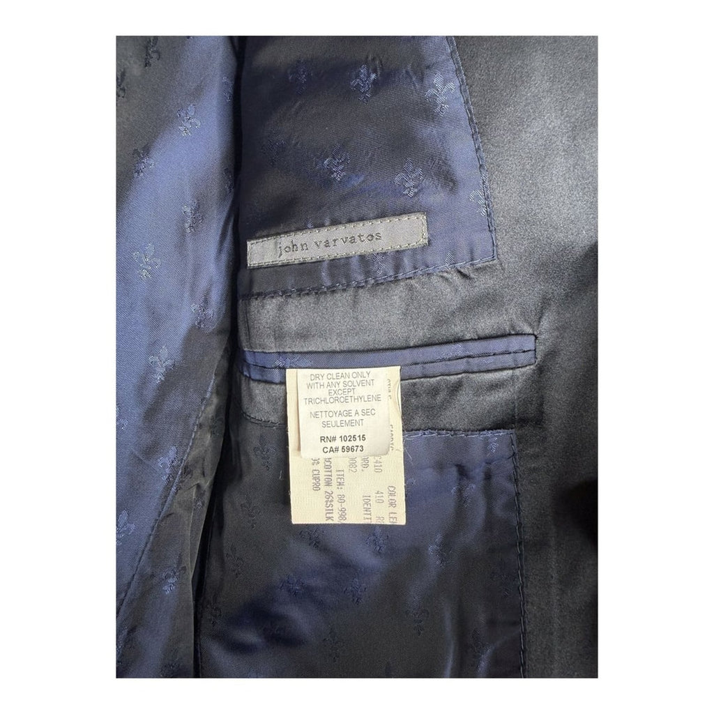 John Varvatos Star USA Blazer Jacket Mens Size 44L Sports Coat Wool Blue NEW