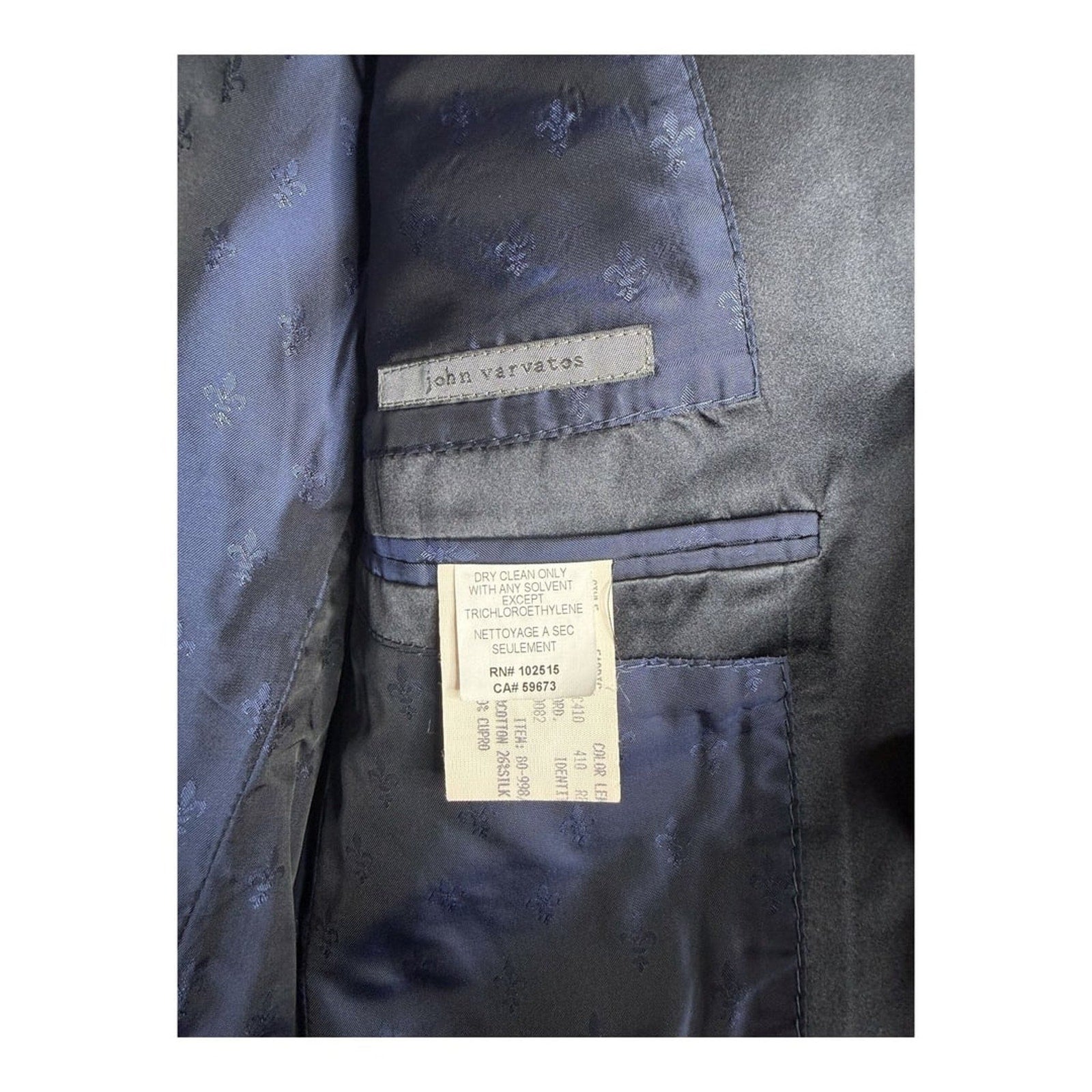 John Varvatos Star USA Blazer Jacket Mens Size 44L Sports Coat Wool Blue NEW