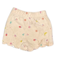 Cat & Jack Girls Fruit Print Scalloped Hem Shorts, Cream, Size XS Cat & Jack