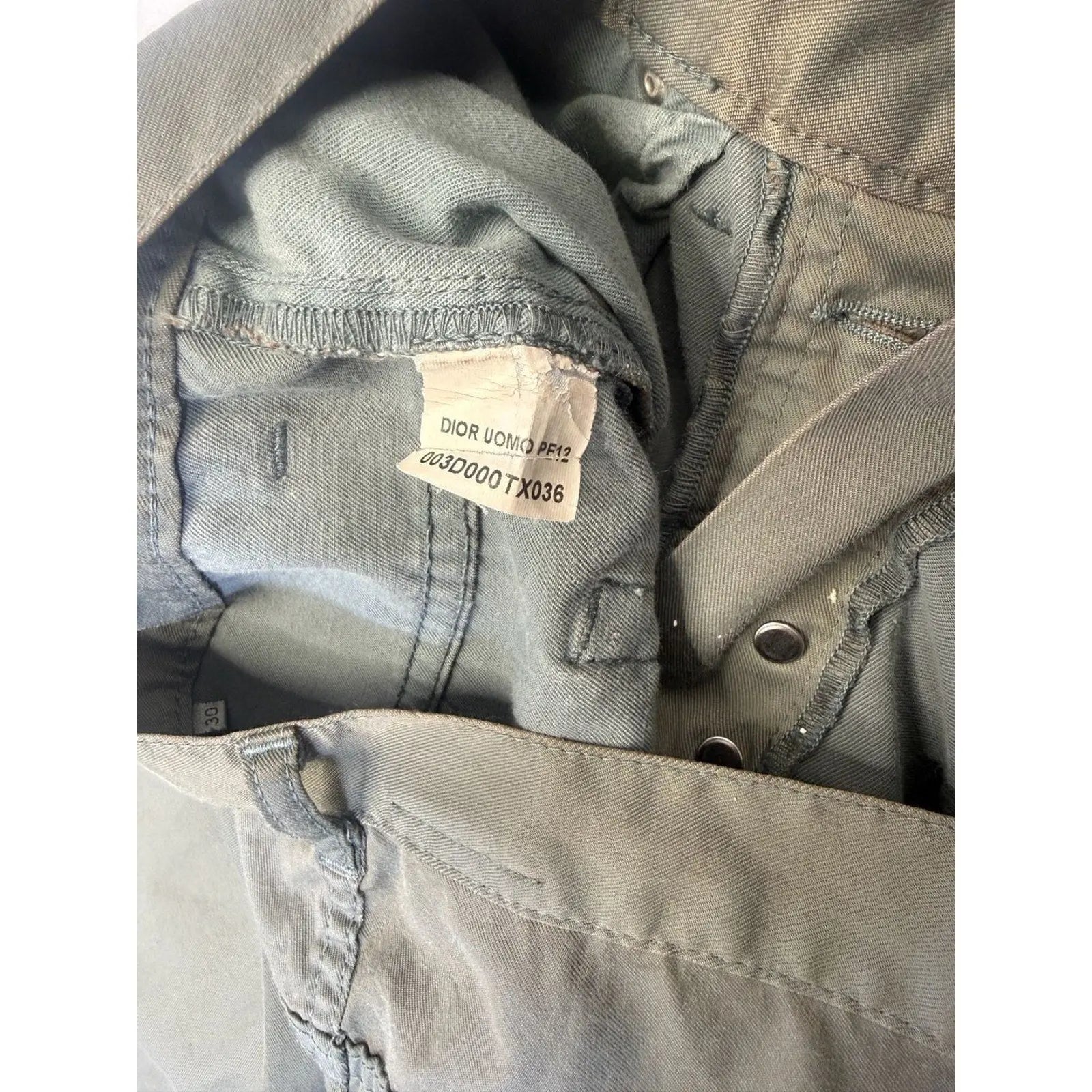 Dior Homme Pre-Fall 2012 Grey Slate Slim Fit 5-Pocket Cotton Twill Pants Dior Homme