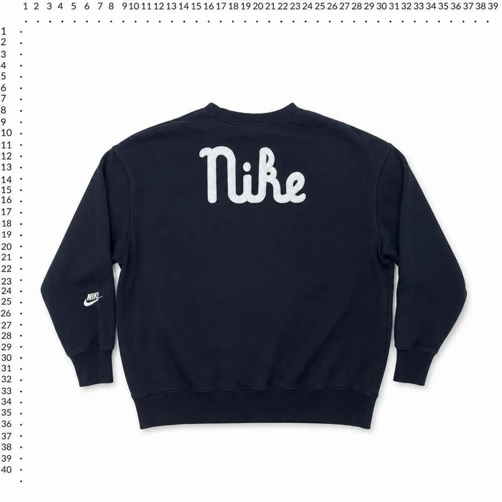 Nike Embroidered Logo Crewneck Sweatshirt Black Size L Nike