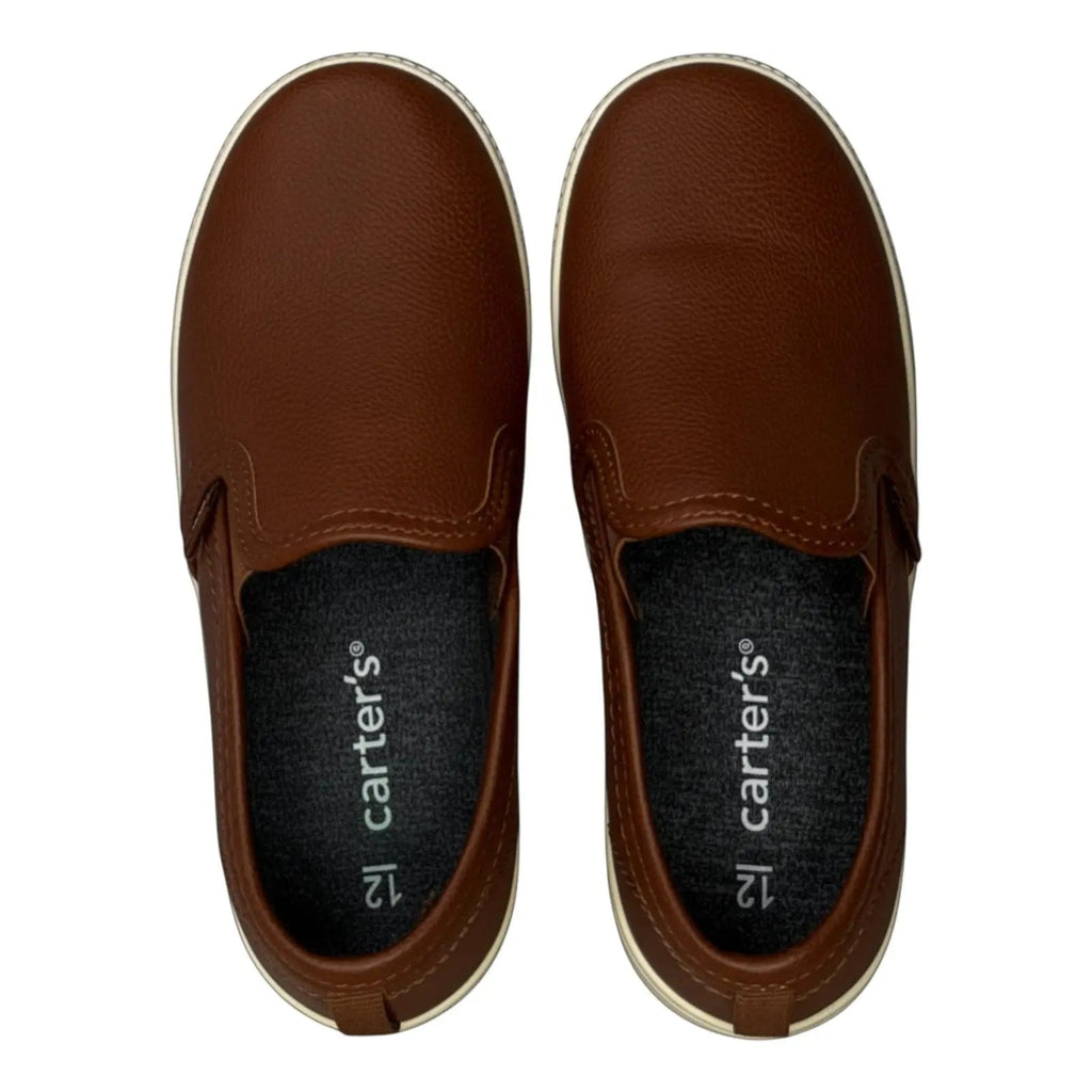 Carter's Toddler Boys Ricky Brown Faux Leather Slip-On Sneakers Carter's
