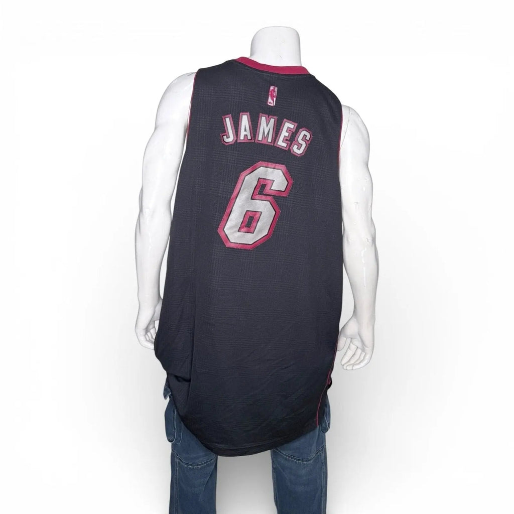 Adidas LeBron James #6 Miami Heat Limited Edition Blackout Plaid Basketball Jers Adidas