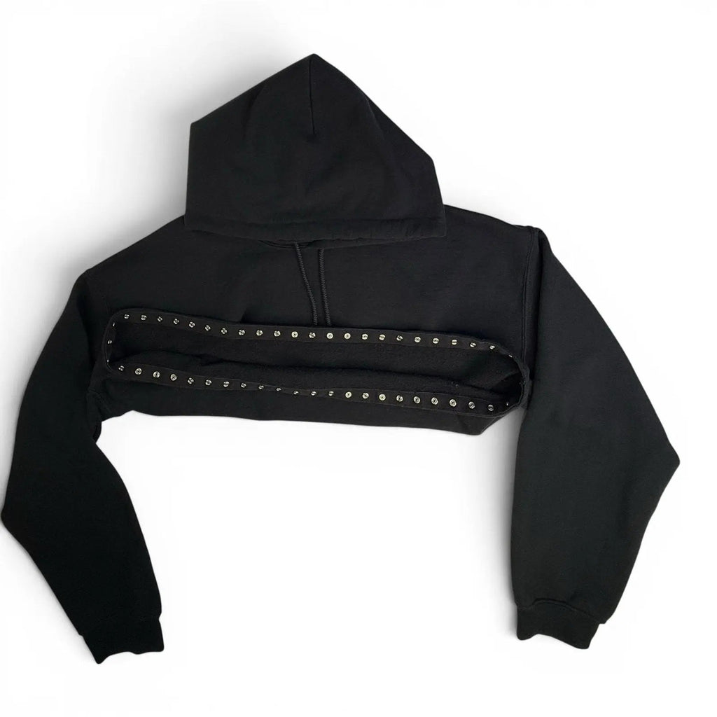 Opening Ceremony Black Cropped Studded Hoodie M/L Opening Ceremony