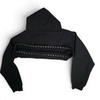 Opening Ceremony Black Cropped Studded Hoodie M/L Opening Ceremony