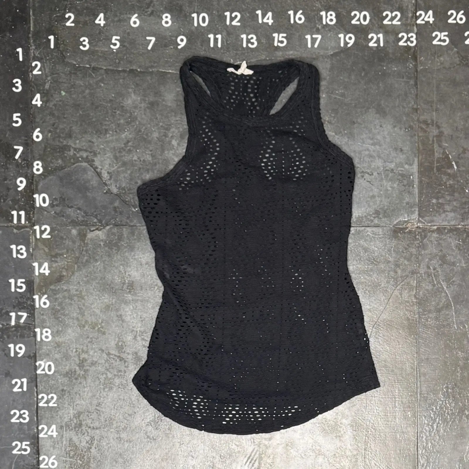 Silence + Noise Black Perforated Racerback - O.M.T.HRIFT