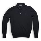 The Kooples Sport Men's Black Long Sleeve Knit Henley Sweater The Kooples