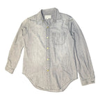 Current/Elliott The Prep School Gray Denim Button Up Shirt Current/Elliott