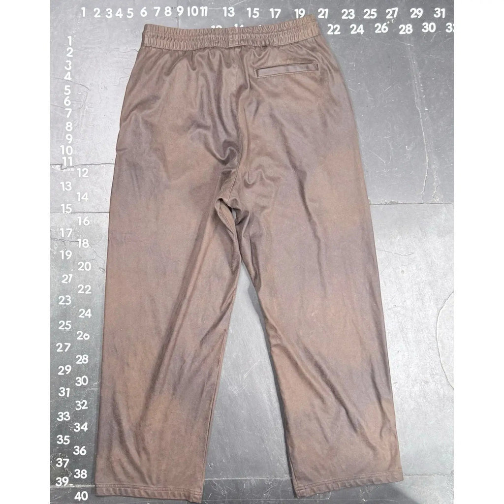 Zara Brown Soft Touch Wide Leg Drawstring Trousers Size M Zara