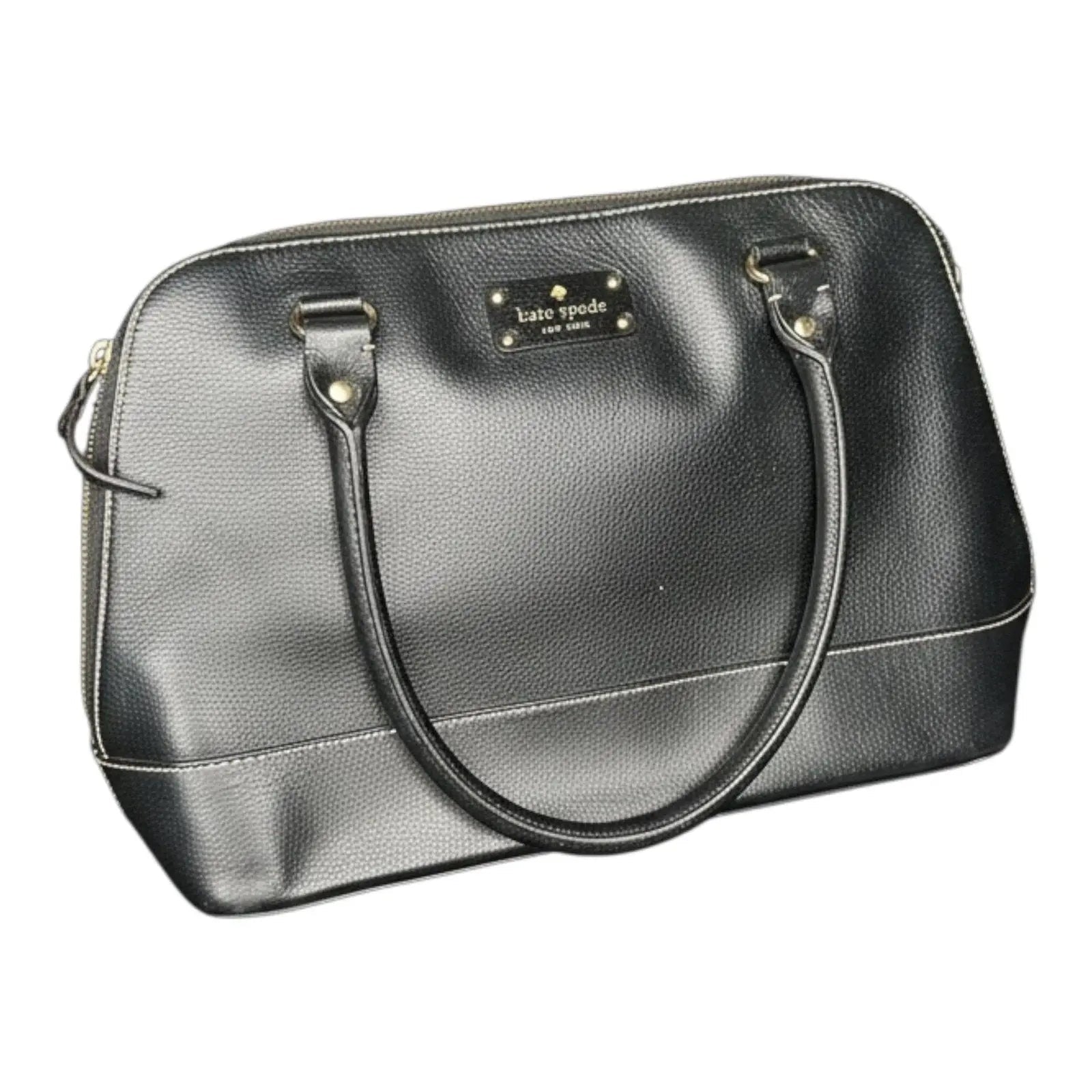 Kate Spade Black Wellesley Rachelle Large Dome Leather Satchel Kate Spade