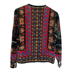80s Saxton Hall Velvet Quilted Boho Oriental Floral Jacket other