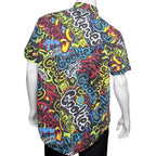 Cookies SF Stack It Up Graffiti All Over Print Short Sleeve Button Up Shirt Cookies SF