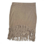Bajee Collection Faux Suede Fringe Hem Skirt Size L Bajee Collection