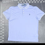 Polo Ralph Lauren Light Blue Custom Slim Fit Tipped Piqué Polo Shirt Polo Ralph Lauren
