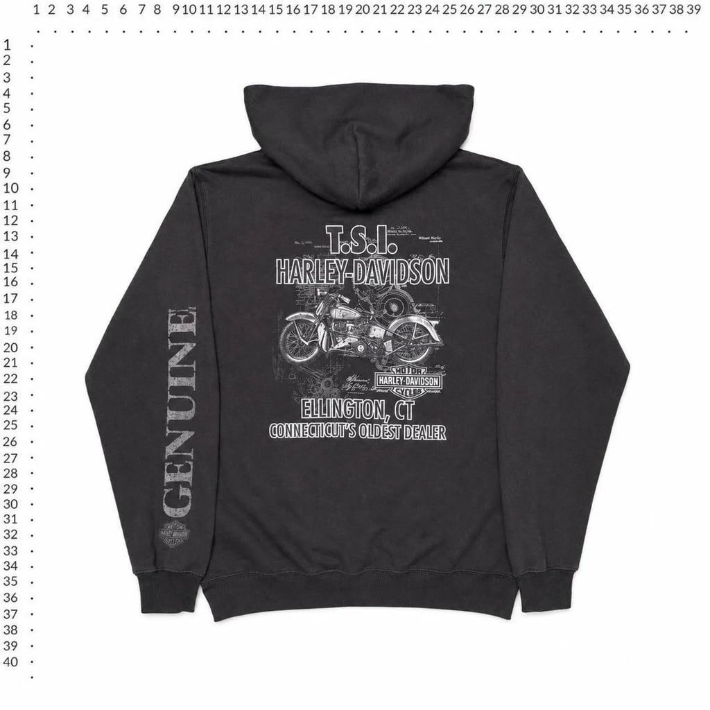 Harley-Davidson T.S.I. Ellington CT Motorcycle Hoodie Medium Other