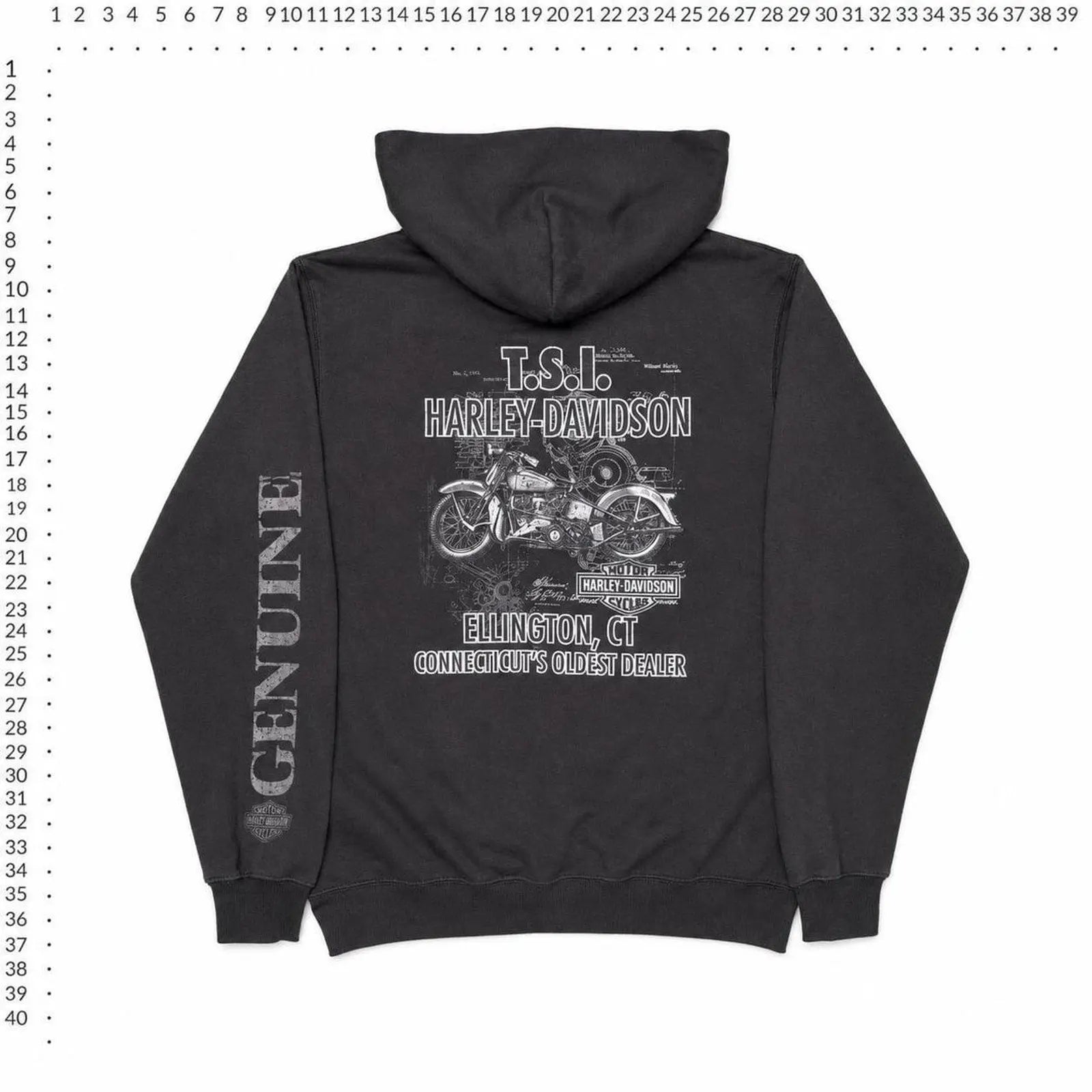 Harley-Davidson T.S.I. Ellington CT Motorcycle Hoodie Medium Other