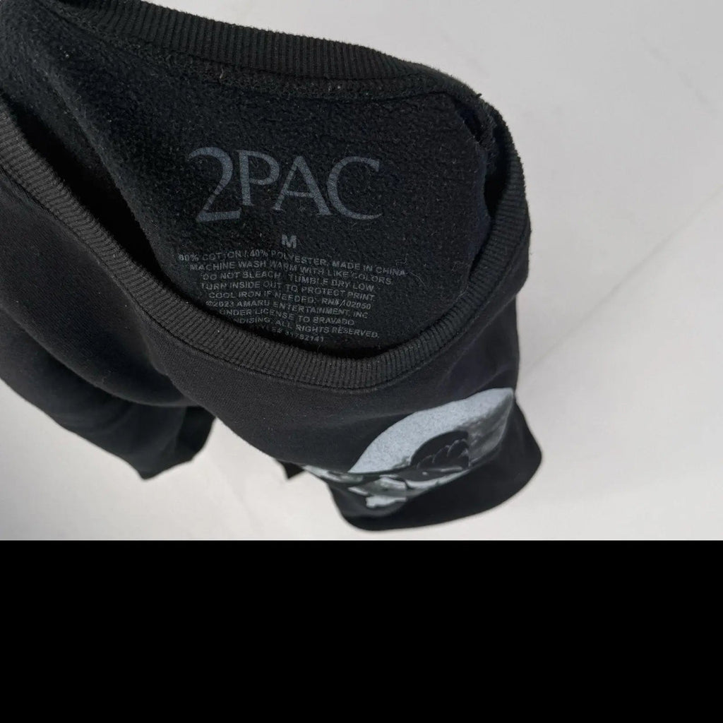 2Pac Against All Odds Black Graphic Crewneck Sweatshirt M 2Pac