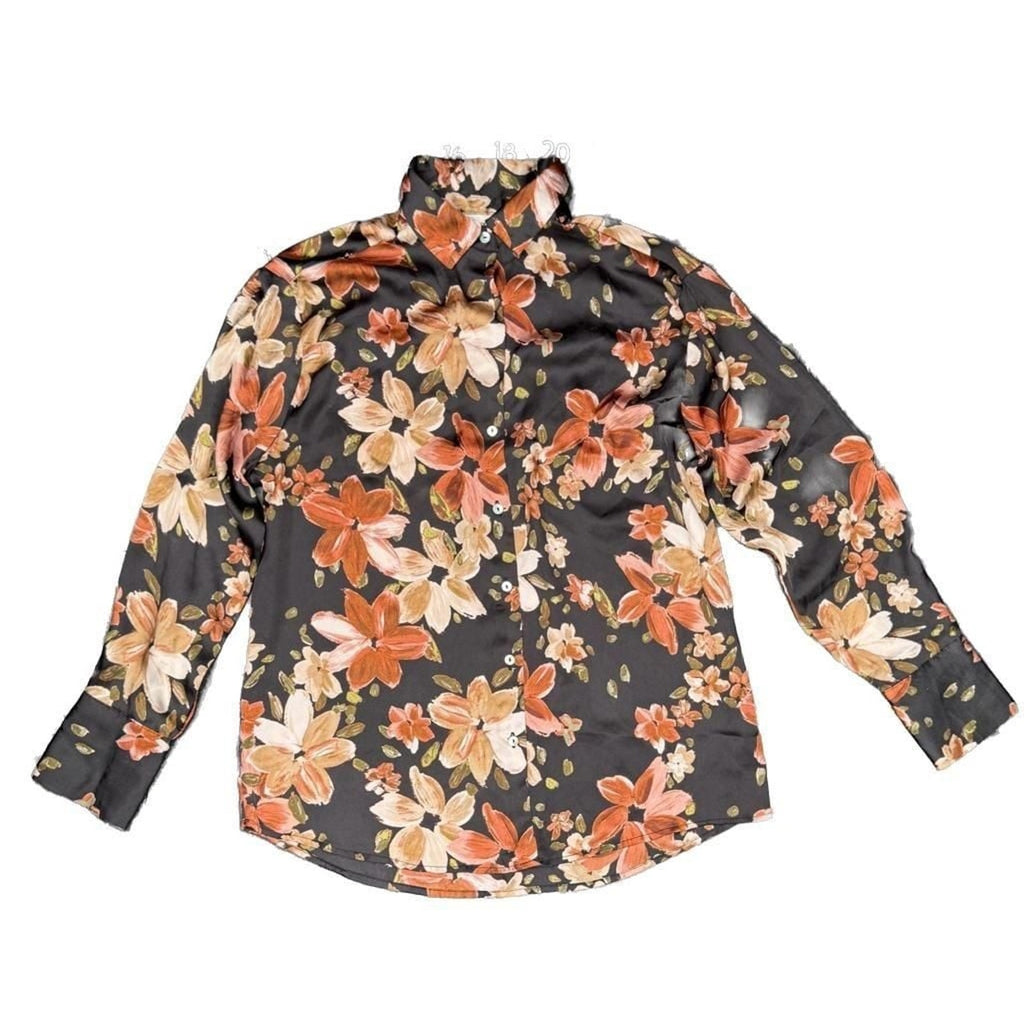 Tamara H. Floral Long Sleeve Button Down Shirt Size XS