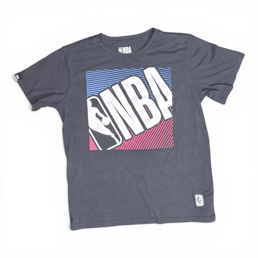 NBA Boys Logo Short Sleeve Graphic T-Shirt Black Youth Size XL (18-20) NBA
