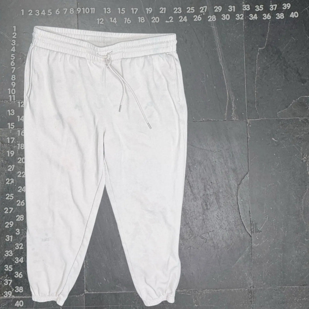 Pinko White Cotton-Viscose Drawstring Jogger Sweatpants Pinko