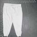 Pinko White Cotton-Viscose Drawstring Jogger Sweatpants Pinko