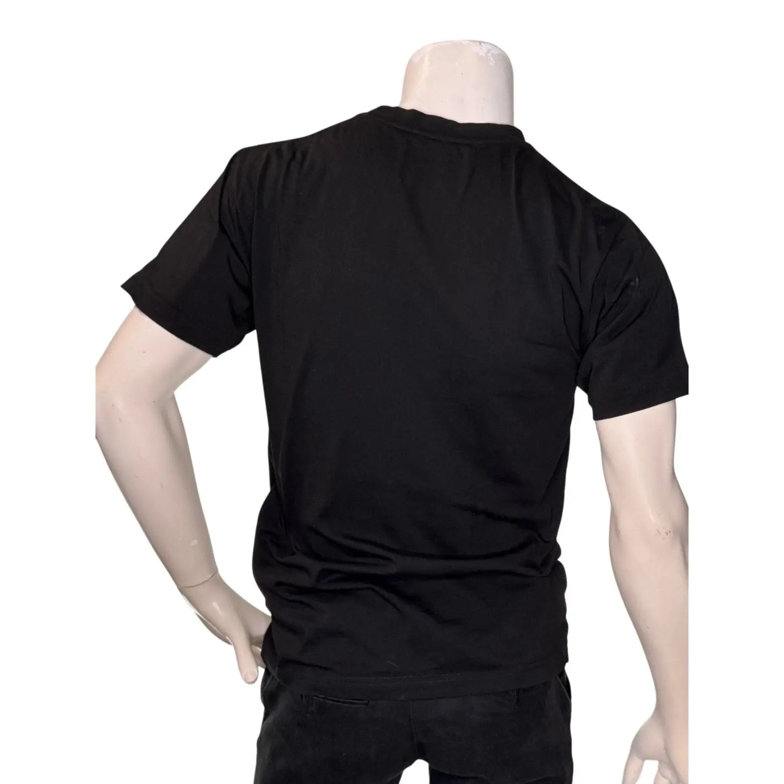 Lords & Fools Paris Black Cotton T-Shirt with Chevron Rank Patch Lords & Fools