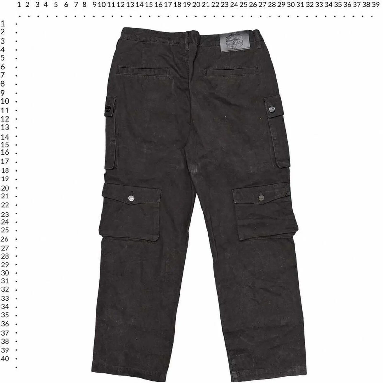 Homme + Femme Black Multi-Pocket Cargo Pants Size 36 Homme + Femme