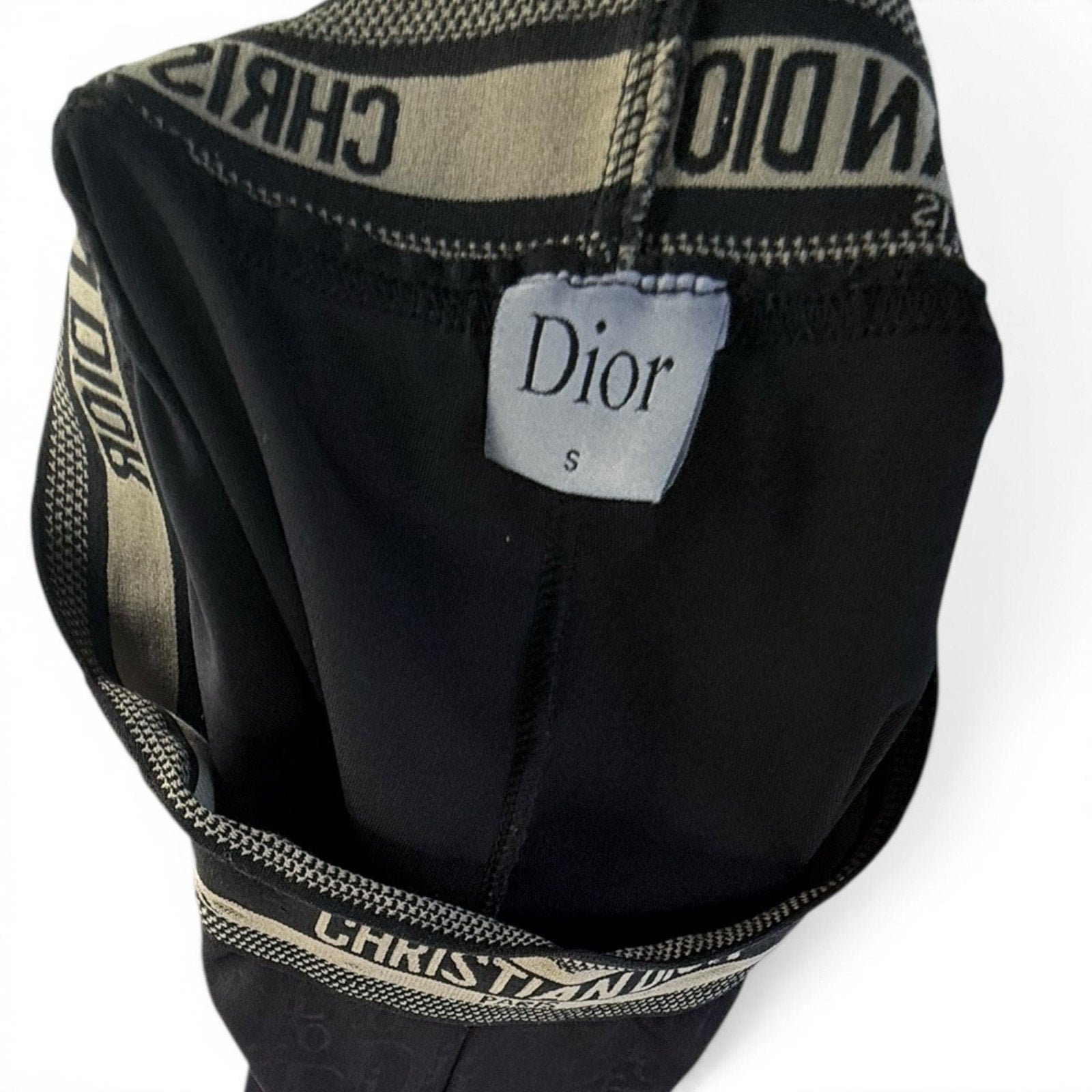 Christian Dior Oblique Tonal Monogram Leggings Black Size S