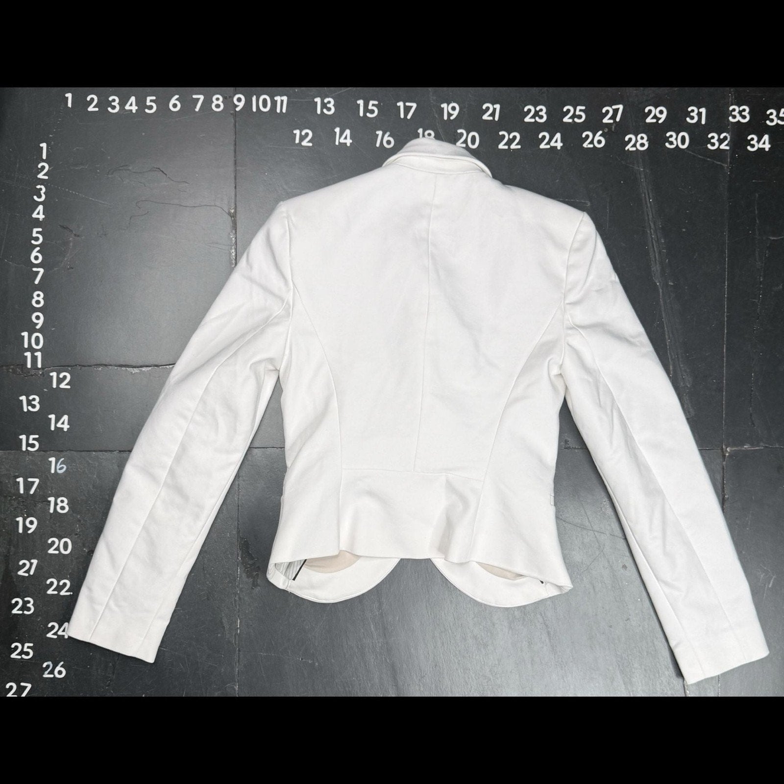 Express White Single Button Blazer with Contrast Lapel Size 0