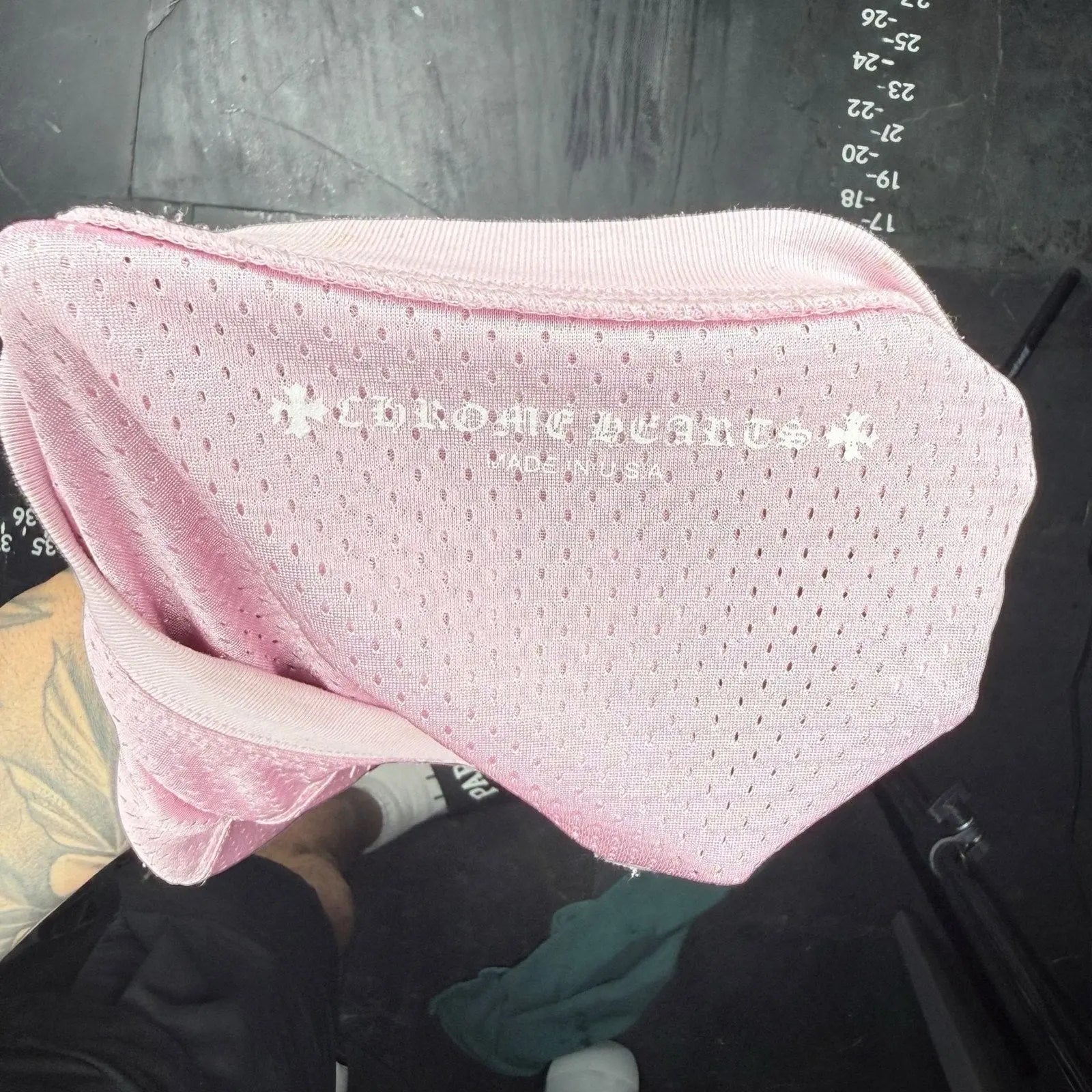 Chrome Hearts Pink 'Love You' Mesh Warm-Up Long Sleeve Jersey Chrome Hearts