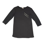One Clothing Black Long Sleeve Mini Dress with Zipper Detail