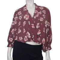 Alfani Womens Petites Elastic Hem Surplice Blouse - .com Alfani