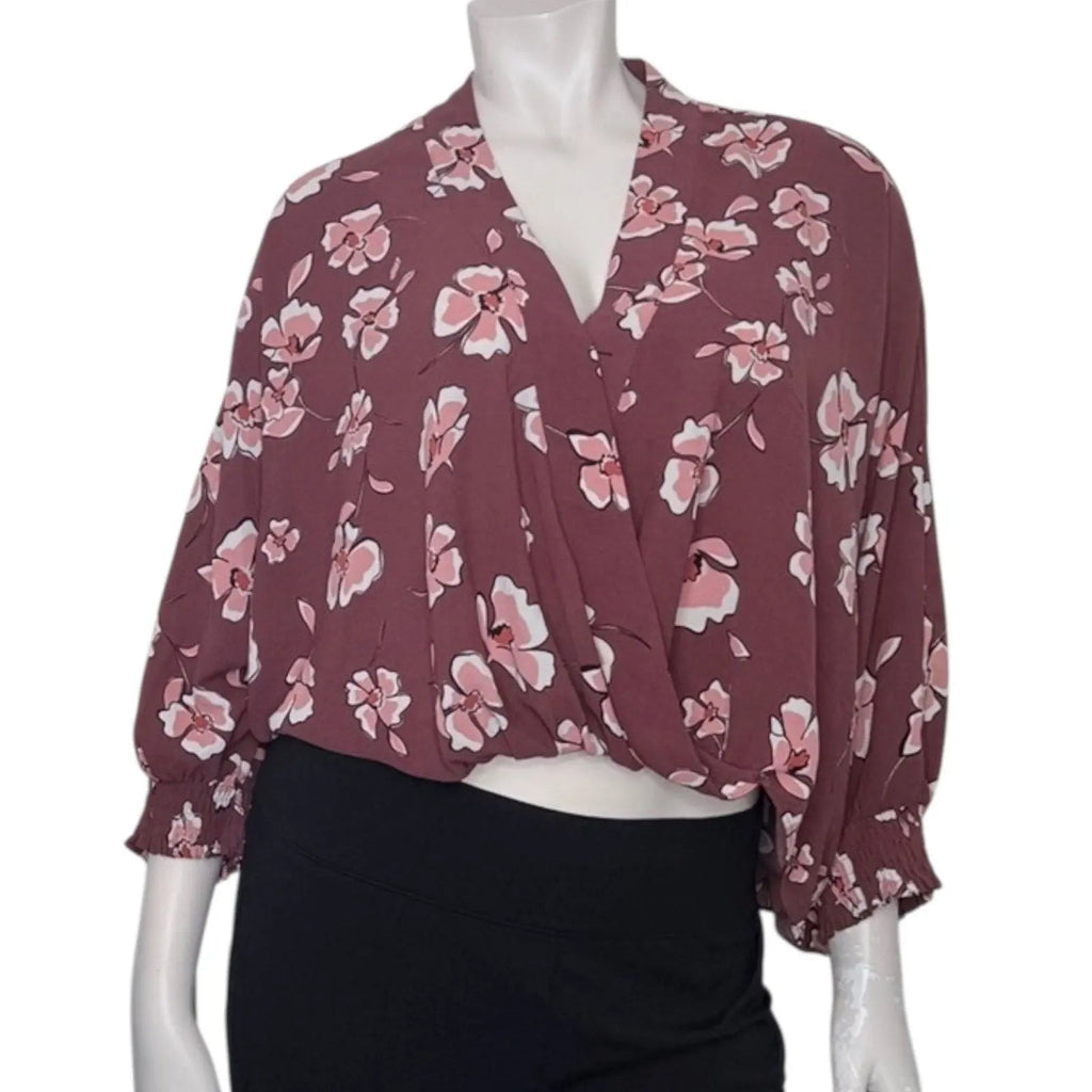 Alfani Womens Petites Elastic Hem Surplice Blouse - .com Alfani