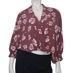Alfani Womens Petites Elastic Hem Surplice Blouse - .com Alfani