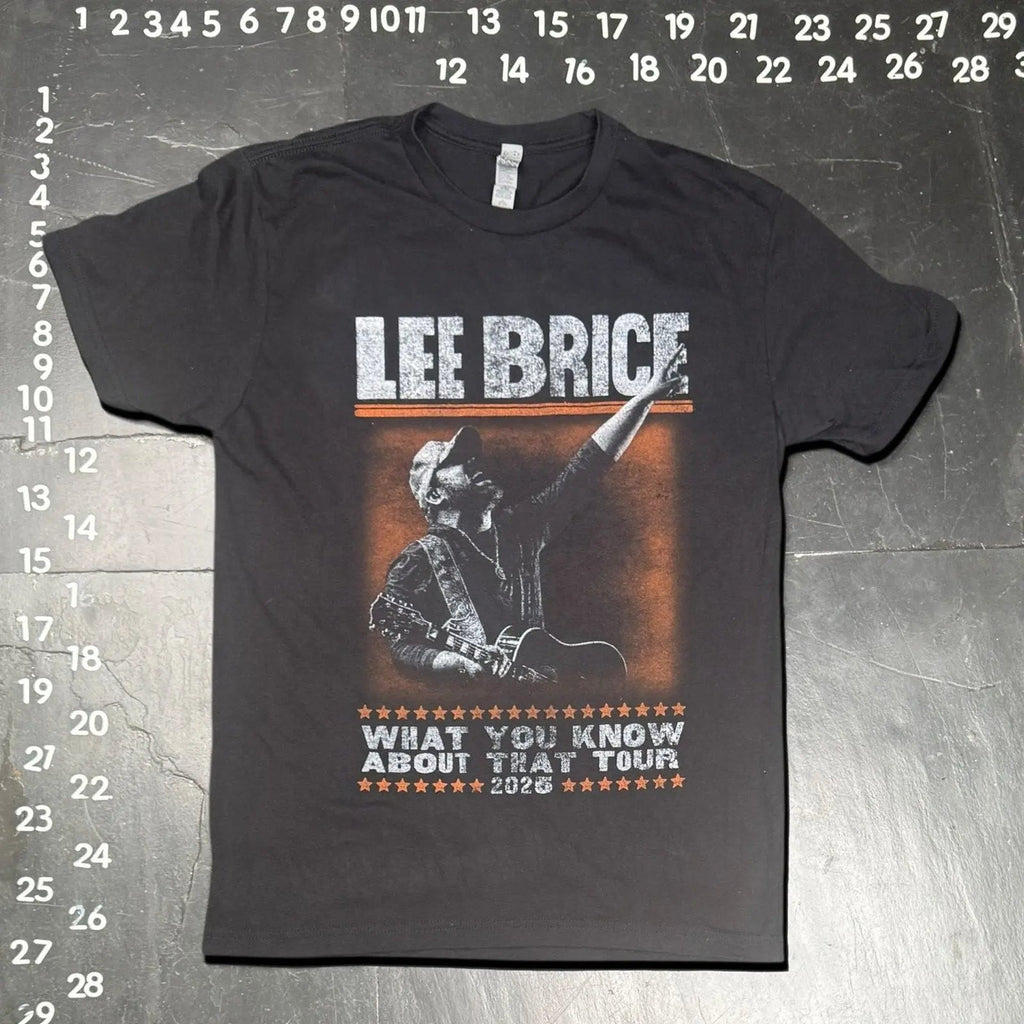 Lee Brice What You Know About That Tour 2025 Concert T-Shirt Size S Next Level Apparel