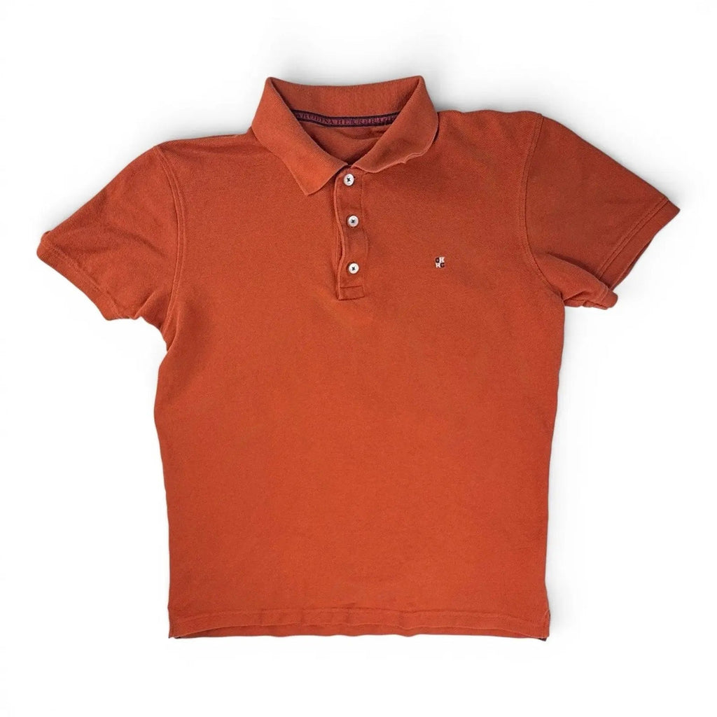 Carolina Herrera CH Logo Pique Polo Shirt Burnt Orange Size XL Carolina Herrera