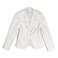 Calvin Klein Single Button Cotton Stretch Blazer Off-White Calvin Klein