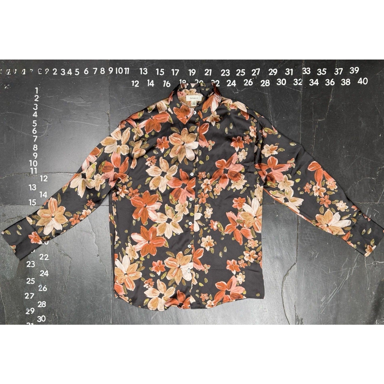 Tamara H. Floral Long Sleeve Button Down Shirt Size XS