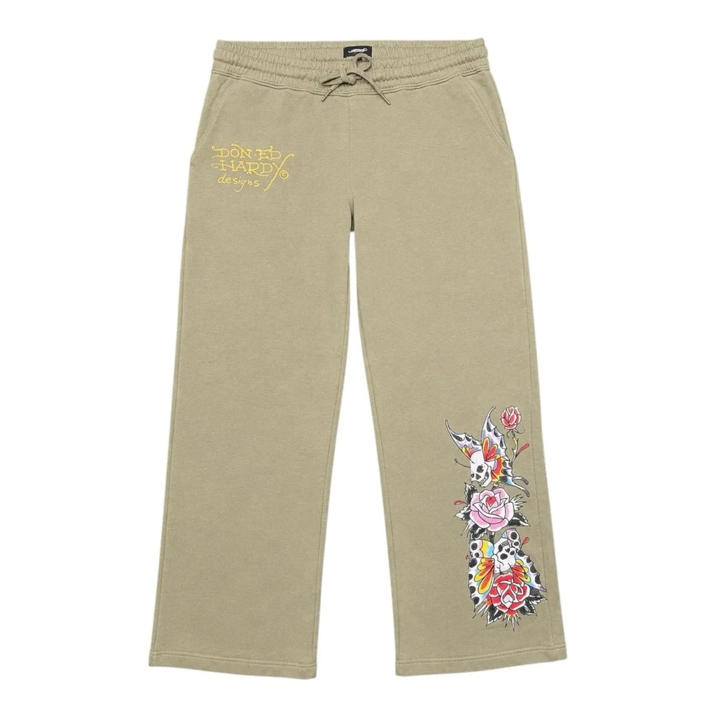 Ed Hardy Graphic Sweatpants Olive Green Size L Ed Hardy