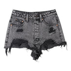Fashion Nova Distressed Acid Wash Denim Shorts
